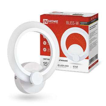 Светильник светодиодный ELEGANT BLISS-W 15Вт 230В 3000-6500K 1200Лм STEP COLOR белый IN HOME в Хабаровске