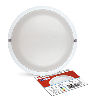 Светильник светодиодный герметичный СПП МД-1065-КРУГ 10Вт 6500К 900Лм с микроволновым датчиком IP65 140мм IN HOME в Хабаровске