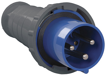 Вилка 033 2Р+РЕ 63А 220В IP54 IEK в Хабаровске