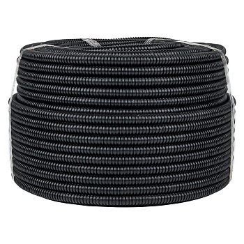 Труба гофрированная ПНД с протяжкой d=16 мм (100 м) черная Plast EKF в Хабаровске