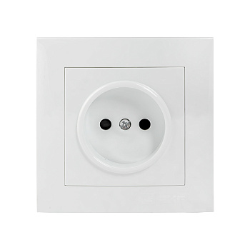 Розетка одинарная со шторками Валенсия EKF белая в Хабаровске