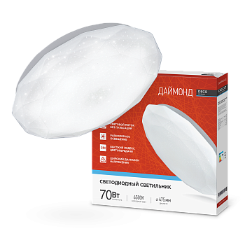 Светильник светодиодный серии DECO ДАЙМОНД 70Вт 230В 6500К 6300Лм 496х85мм IN HOME в Хабаровске