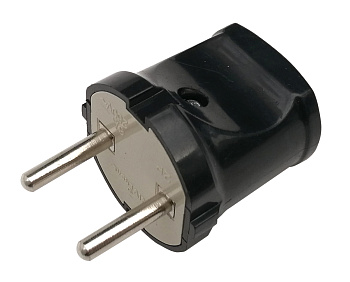 Вилка прямая 10А черная 4242 IN HOME в Хабаровске