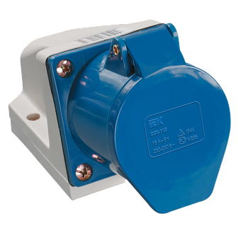 Розетка 133 стационарная 2Р+РЕ 63А 220В IP54 IEK в Хабаровске