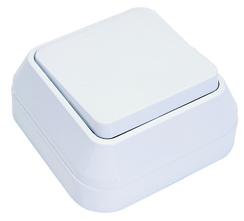 Выключатель одноклавишный накладной MAKEL белый в Хабаровске