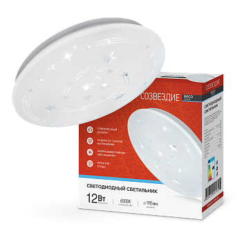 Светильник светодиодный серии DECO СОЗВЕЗДИЕ 12Вт 230В 6500К 1080Лм 210х65мм IN HOME в Хабаровске