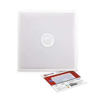 Светильник светодиодный СПБ-2Д-КВАДРАТ 14Вт 4000К 1100Лм 190мм с датчиком белый IN HOME в Хабаровске