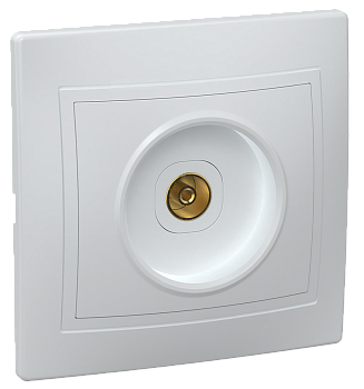 Розетка телевизионная КВАРТА IEK белая в Хабаровске