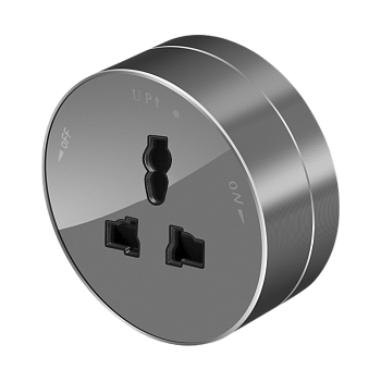 Розетка универс. круглая 13А/250В Графит MultiTrack SE в Хабаровске