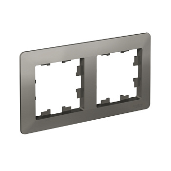 Рамка двойная AtlasDesign AIR SE СТАЛЬ/дымчатая черная в Хабаровске