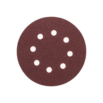 Диск абразивный на ворсовой основе, на липучке, перфорированный, P80, 125мм, 10 шт. KRANZ в Хабаровске
