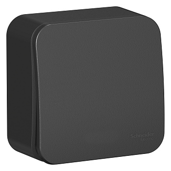 Выключатель одноклавишный BLANCA SE накладной с подсветкой с изолирующей пластиной антрацит в Хабаровске