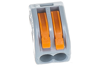 Зажим WAGO клеммный серый 222-412 2x2,5 в Хабаровске