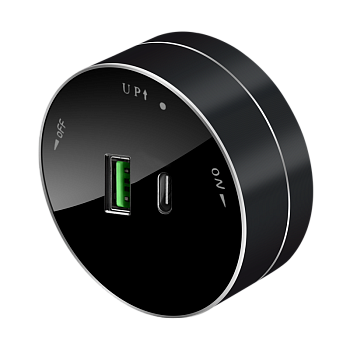 Розетка 2хUSB (тип А+С) 18Вт, 5В/3А Антрацит MultiTrack SE в Хабаровске