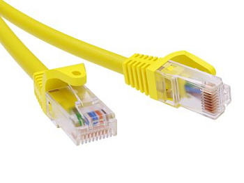 Патч-корд неэкр. CAT5E U/UTP 4х2, LSZH, желтый, 2.0м ДКС в Хабаровске