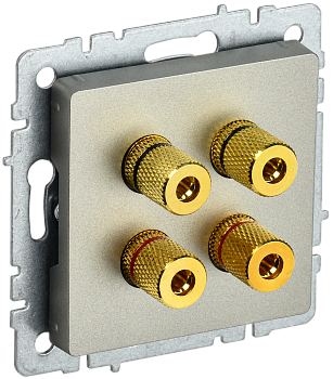 Аудиорозетка четырехместная BRITE IEK шампань в Хабаровске