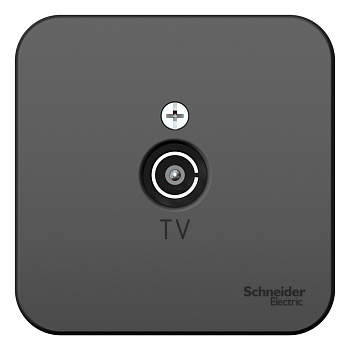 Розетка телевизионная BLANCA SE накладная с изоляционной пластиной антрацит в Хабаровске