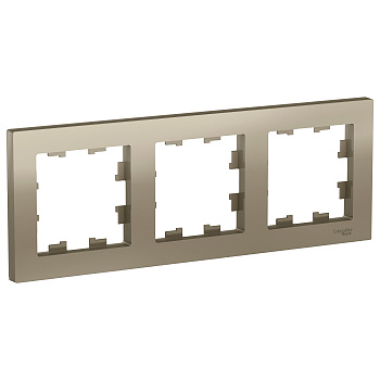 Рамка тройная AtlasDesign SE шампань в Хабаровске