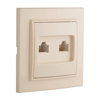 Минск Розетка RJ-45 2-местная СП бежевая EKF в Хабаровске