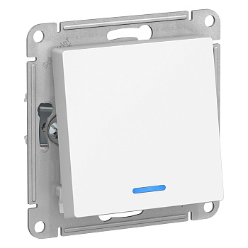 Переключатель одноклавишный AtlasDesign SE с подсветкой белый в Хабаровске