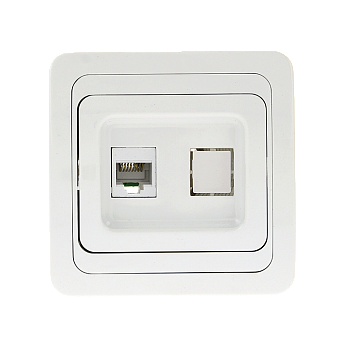 Розетка RJ-45 1-мест. бел. Лондон EKF PROxima в Хабаровске