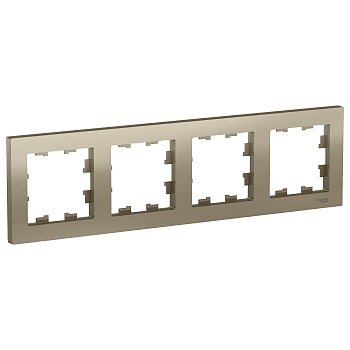 Рамка четырехместная AtlasDesign SE шампань в Хабаровске