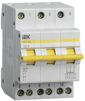 Выключатель-разъединитель трехпозиционный ВРТ-63 3P 25А IEK в Хабаровске