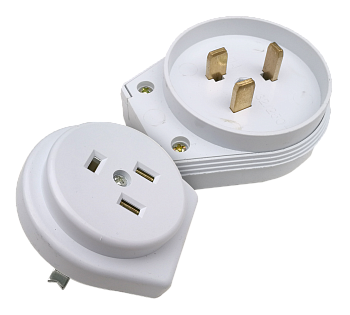 Разъем печной РШ/ВШ 32А 250В пластиковый встраиваемый белый 9133 IN HOME в Хабаровске