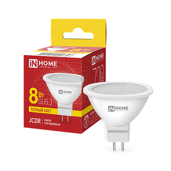Лампа светодиодная LED-JCDR-VC 8Вт 230В GU5.3 3000К 720Лм IN HOME в Хабаровске