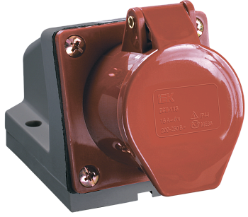 Розетка 124 стационарная 3Р+РЕ 32А 380В IP44 IEK в Хабаровске