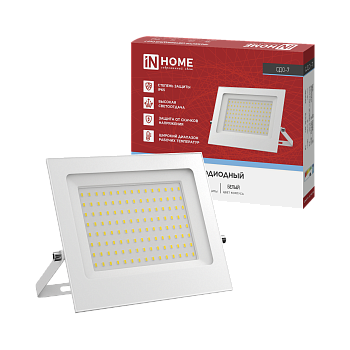 Прожектор светодиодный СДО-7 100Вт 230В 6500К IP65 белый IN HOME в Хабаровске