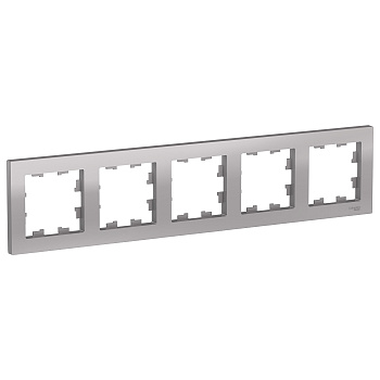 Рамка пятиместная AtlasDesign SE алюминий в Хабаровске