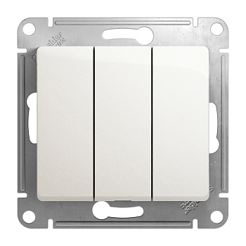 Выключатель трехклавишный Glossa SE перламутр в Хабаровске