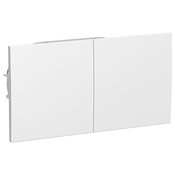 Розетка двойная AtlasDesign SE с заземлением со шторками со сдвижной крышкой в сборе белая в Хабаровске