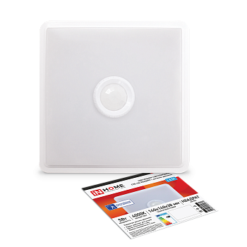 Светильник светодиодный СПБ-2Д-КВАДРАТ 5Вт 230В 4000К 400Лм 140мм c датчиком белый IN HOME в Хабаровске