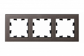 Рамка тройная AtlasDesign Nature SE стекло мокко в Хабаровске