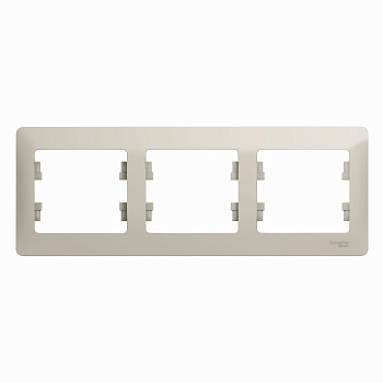 Рамка тройная Glossa SE молочная в Хабаровске