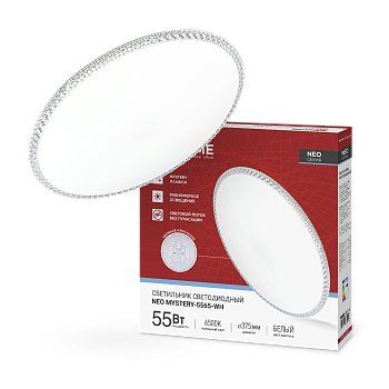 Светильник светодиодный NEO MYSTERY-5565-WH 55Вт 230В 6500K 4400Лм 375x59мм белый IN HOME в Хабаровске