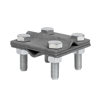 Зажим крестовидный прут-прут (3 пластины 57x57мм) HZ EKF PROxima в Хабаровске