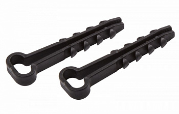 Дюбель-хомут нейлоновый прямоугольный PROconnect 5-10 мм, черный, упаковка 100 шт. в Хабаровске