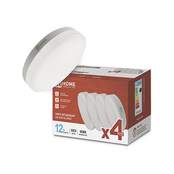 Лампа светодиодная LED-GX53-VC 4PACK 12Вт 230В 6500К 1140Лм (4шт./упак.) IN HOME в Хабаровске