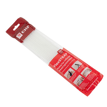 Хомут гибкий (20 шт.) белый FlexSTRAP EKF в Хабаровске