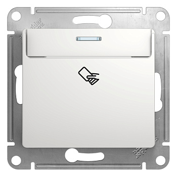 Выключатель карточный Glossa SE белый в Хабаровске