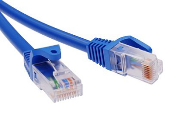 Патч-корд неэкр. CAT5E U/UTP 4х2, LSZH, синий, 0.5м ДКС в Хабаровске