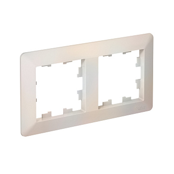 Рамка двойная AtlasDesign AIR SE жемчуг/дымчатая белая в Хабаровске