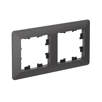 Рамка двойная AtlasDesign AIR SE БАЗАЛЬТ/дымчатая черная в Хабаровске