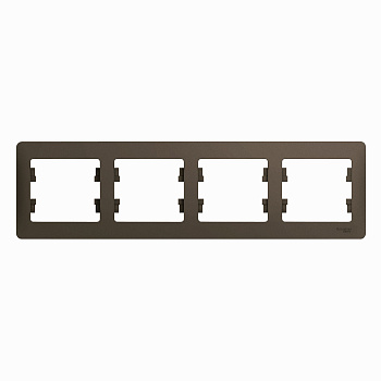 Рамка четырехместная Glossa SE шоколад в Хабаровске