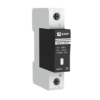 Ограничитель импульсного перенапряжения ОПС1-D 1Р In=5kA Un=230B Im=10kA EKF в Хабаровске