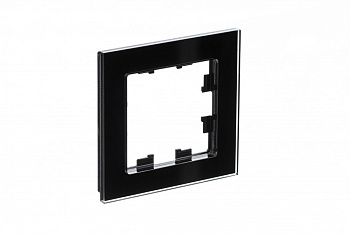 Рамка одинарная AtlasDesign Nature SE стекло черная в Хабаровске