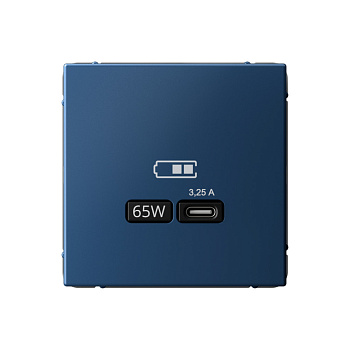 ARTGALLERY USB РОЗЕТКА тип-С 65Вт высокоскор.заряд. QC, PD, механизм, АКВАМАРИН в Хабаровске